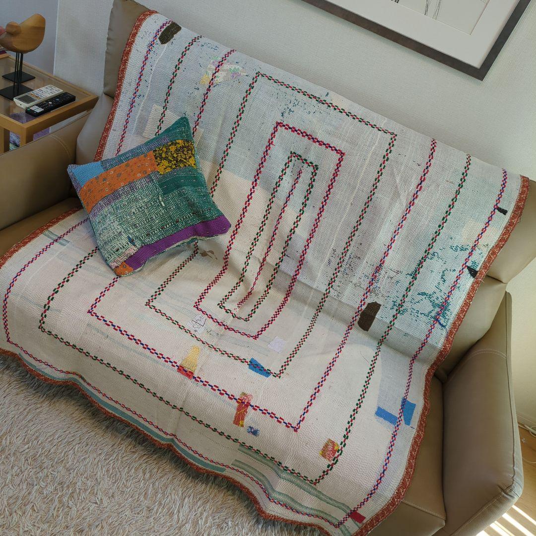 ビンテージカンタキルト ラリーキルト エスニックインテリア ソファカバー778