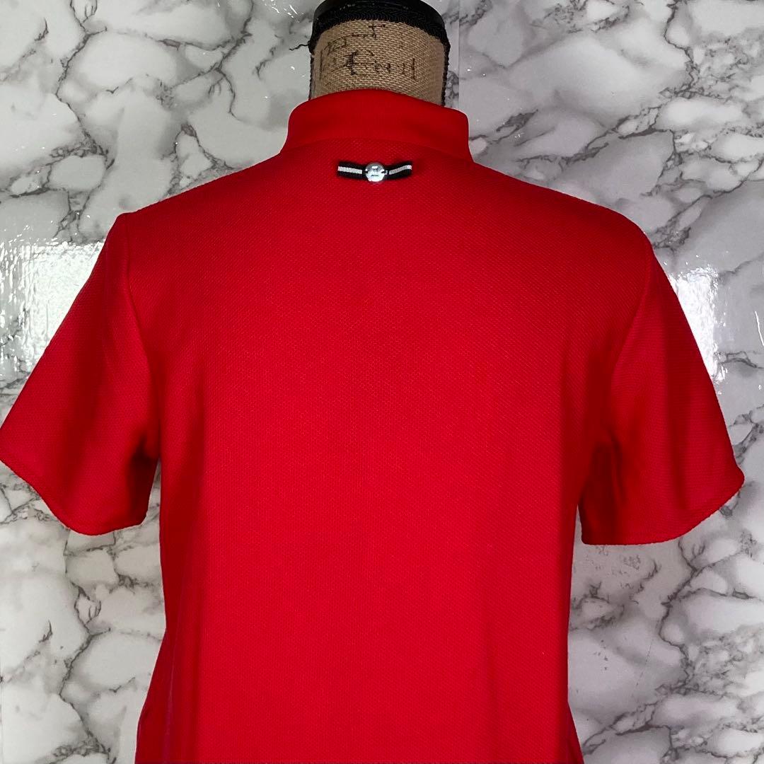 美品　LANVIN SPORT　（38）　ゴルフウェア　ポロワンピース　赤