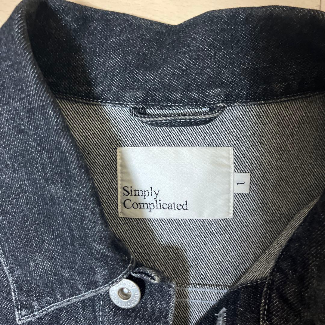 トップス simply complicated BF DENIM JACKET STONE