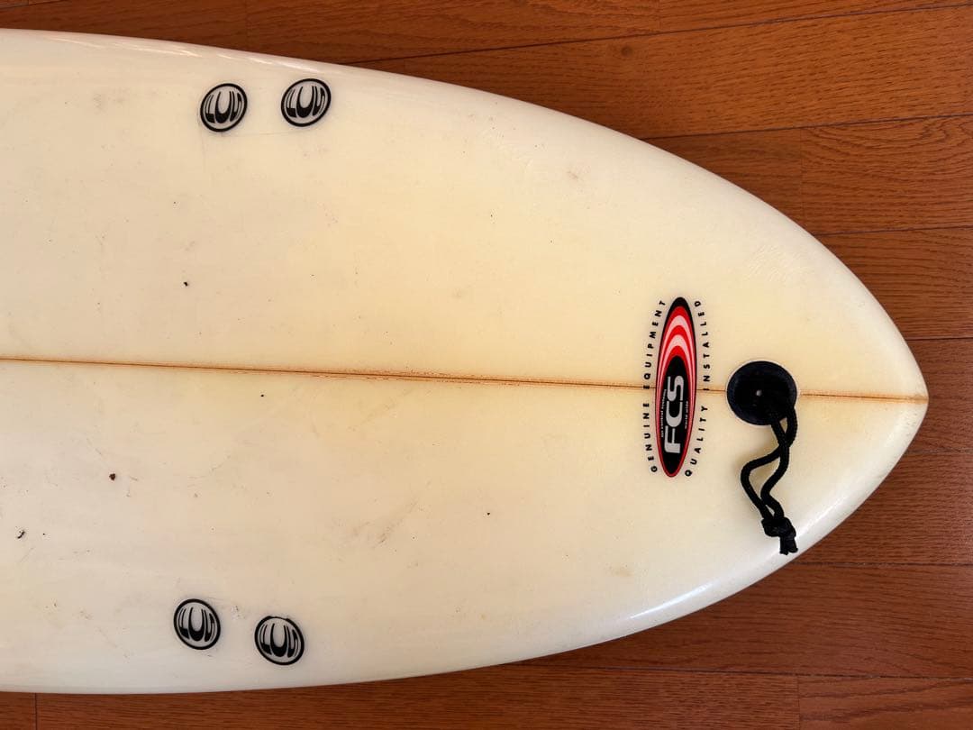サーフボード　FCS クリーム色 ロングボード トライフィン