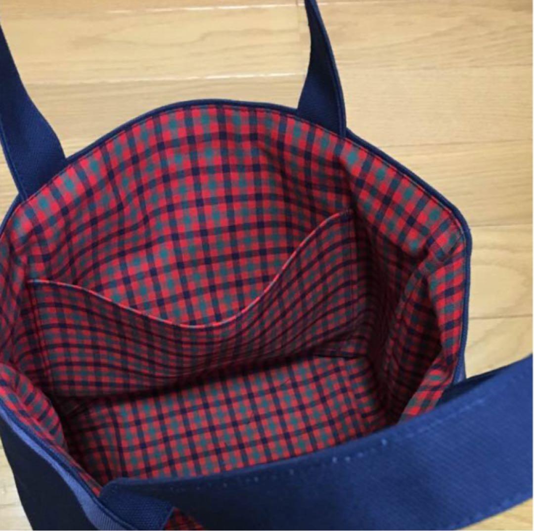 にこにこ様オーダー^ ^ファミリアチェックのトートバック