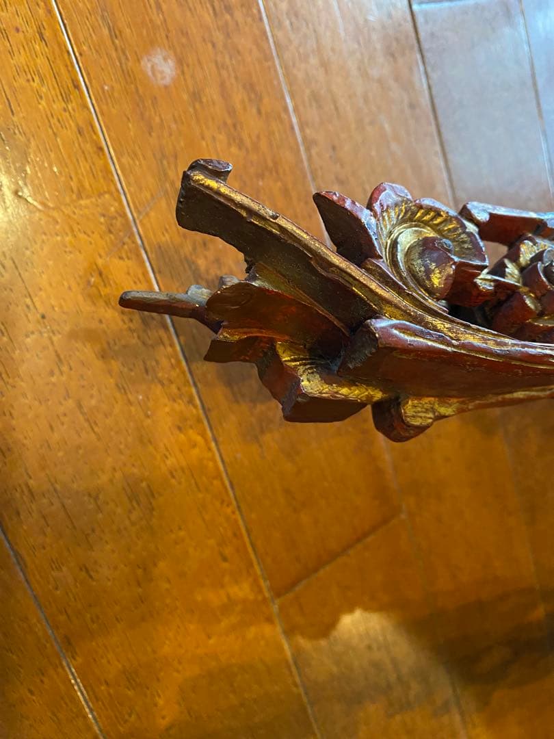 中国アンティーク　龍の彫刻