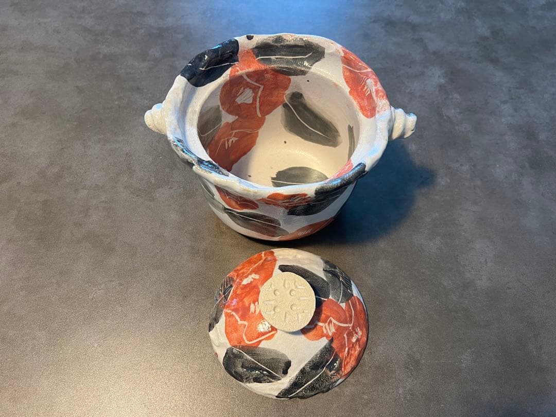 新品未使用　伊集院真理子　土鍋 1.5合サイズ 赤椿