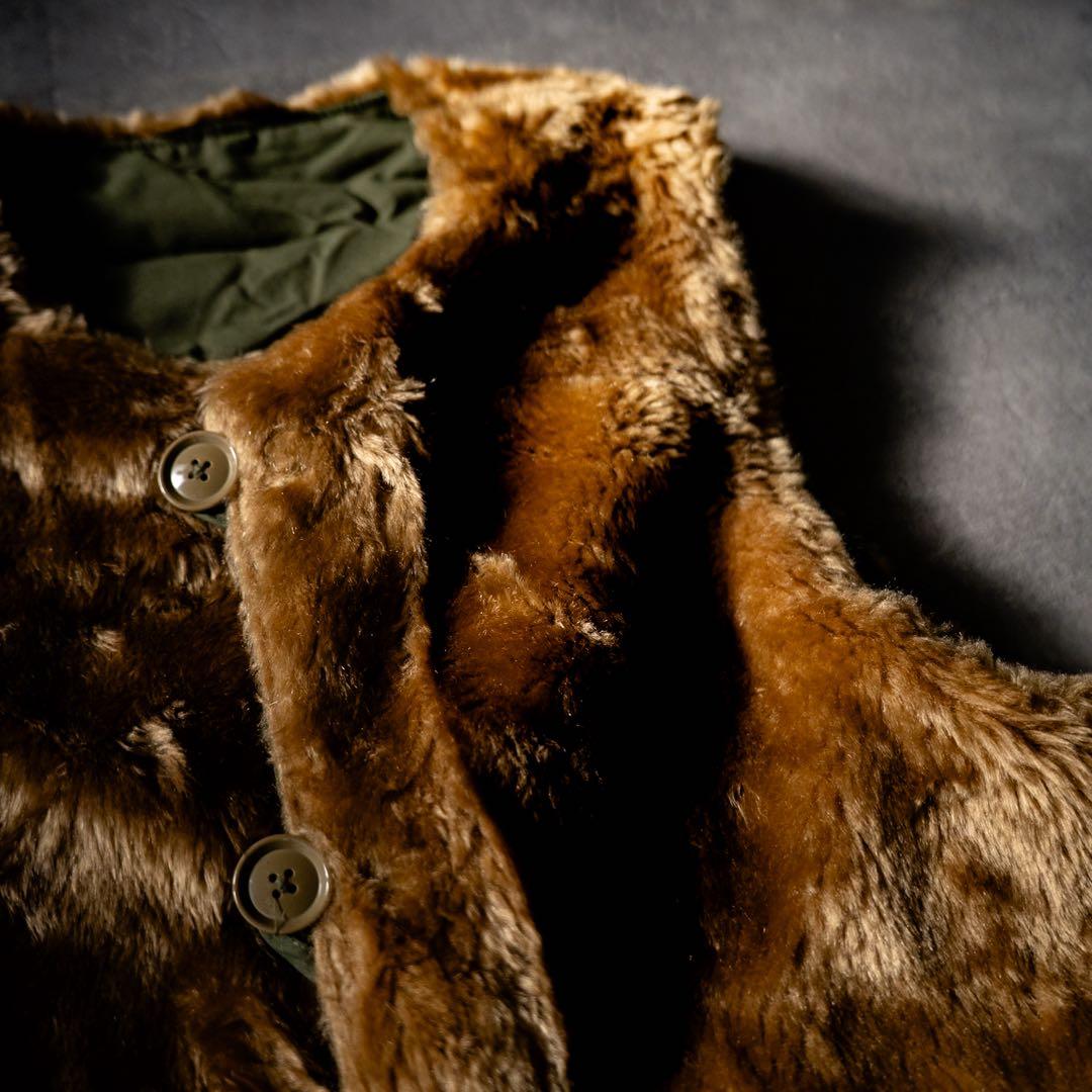 Engineered Garmentsリバーシブルベスト グリーン/ブラウン