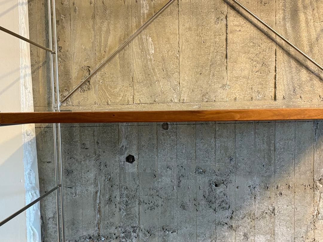 値下げ！　MUJI ステンレスユニットシェルフ ウォールナット ワイド　大