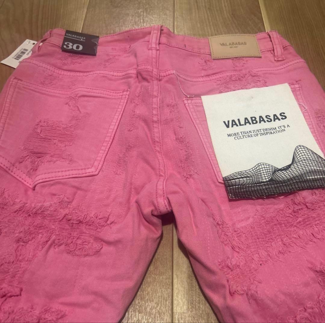 訳あり【新品未使用】valabasas クラッシュフレアデニム 30 バラバサス