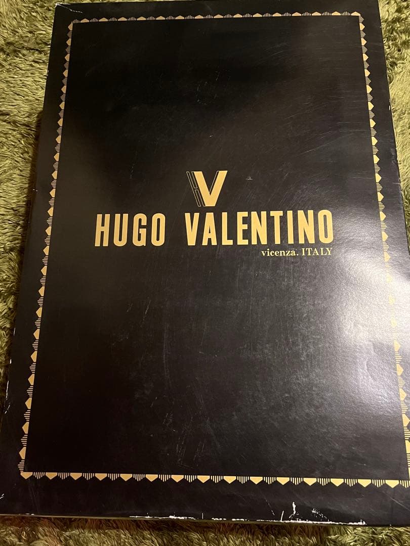 HUGO VALENTINO 花柄毛布 約150×220cm