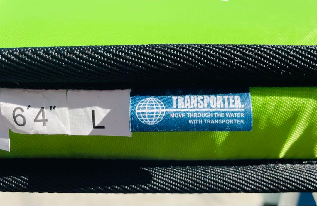 TRANSPORTER 6‘4オフセットサーフボードハードケース ネオングリーン