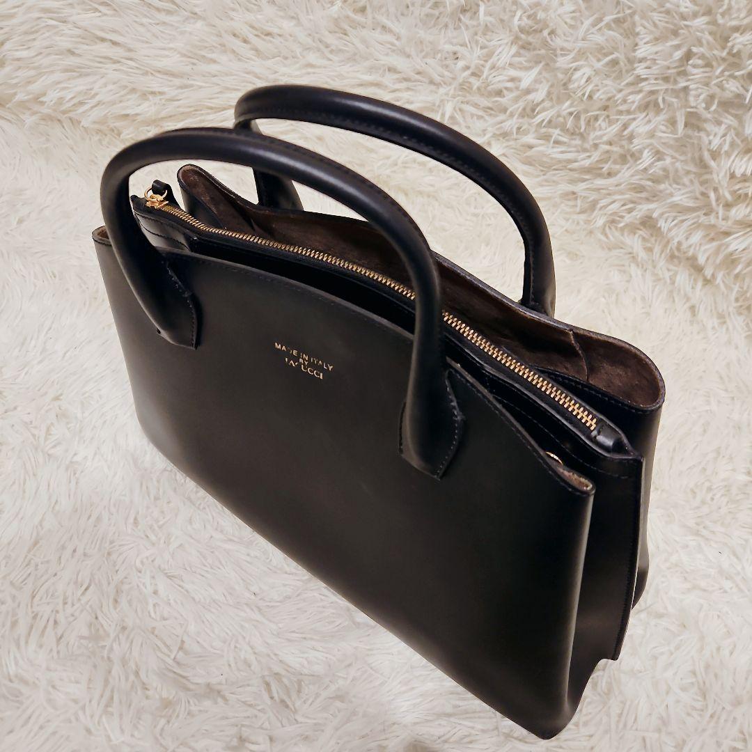 美品 イアクッチ 2way ハンドバッグ ショルダーバッグ ブラック ベラール