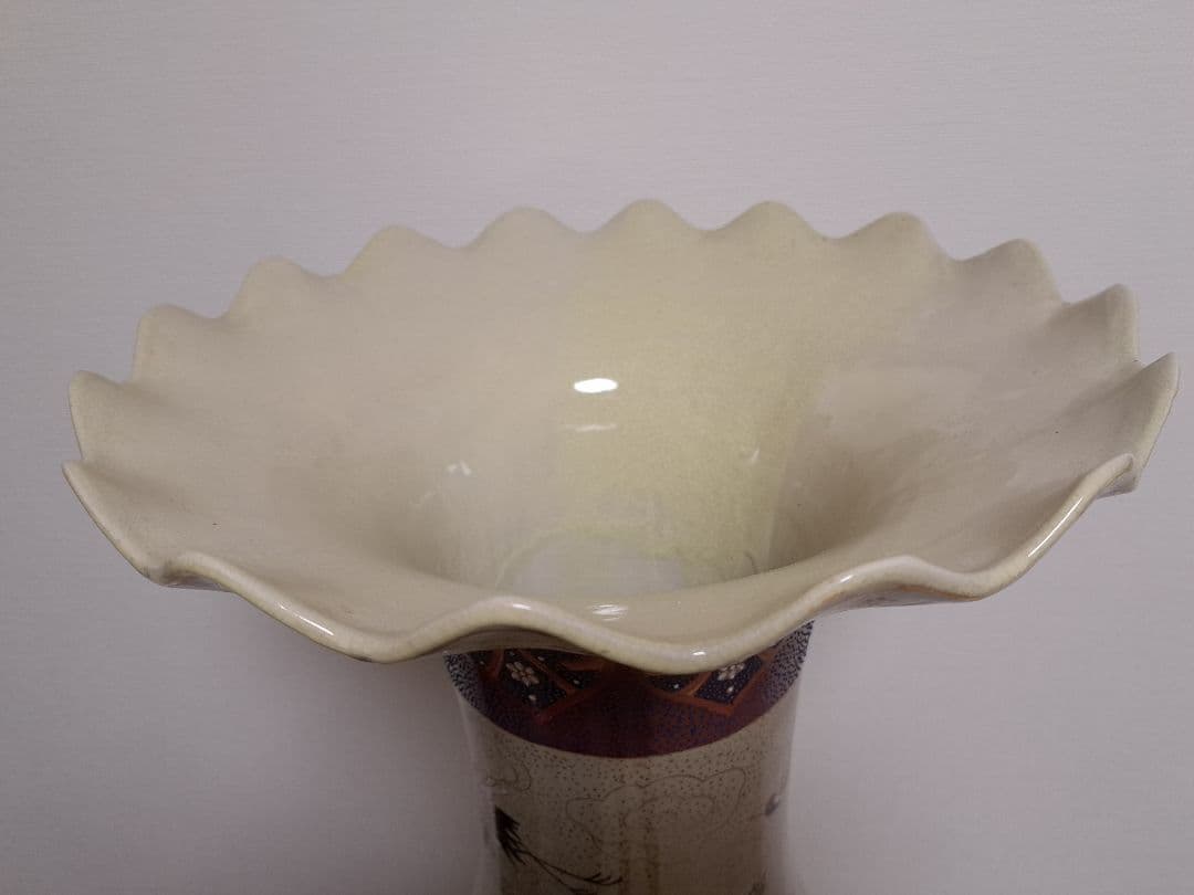 【直接お渡し】絢爛豪華 花口壺 57羽鶴絵 大型142㎝