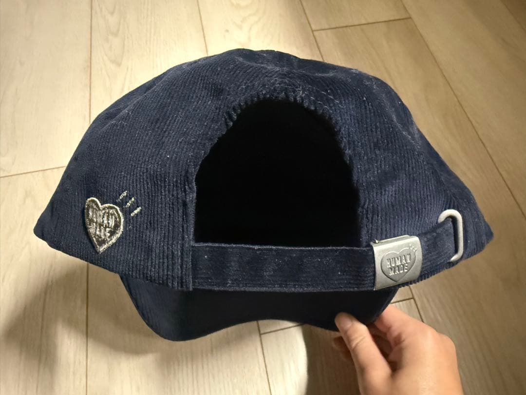 Human Made ネイビーコーディロイキャップ Hロゴ
