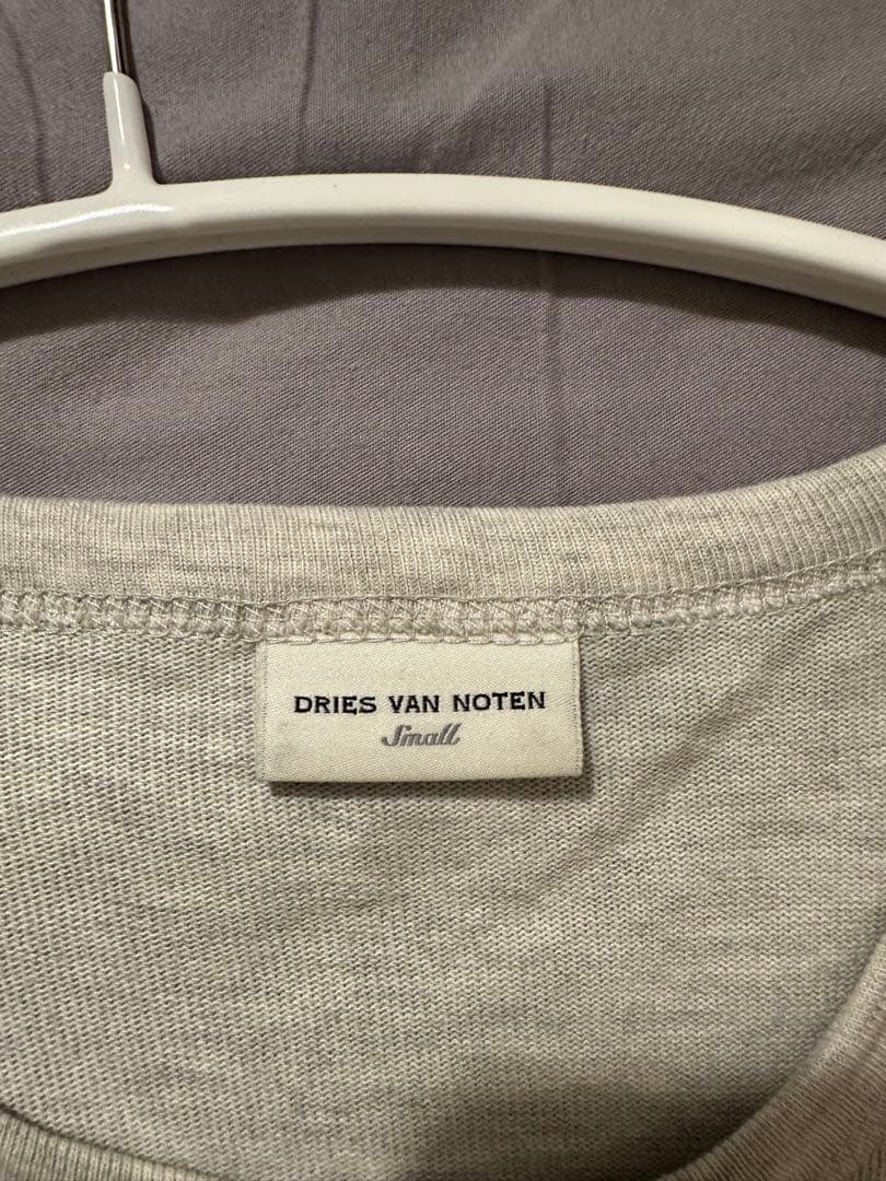 DRIES VAN NOTEN グレー トレーナー S キルティング　切り返し
