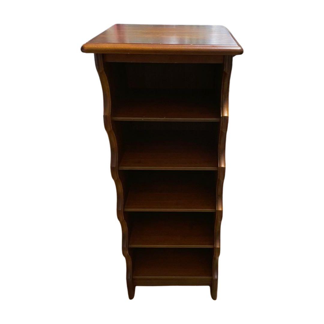 カリモク 電話台 マガジンラック レトロ 木製家具