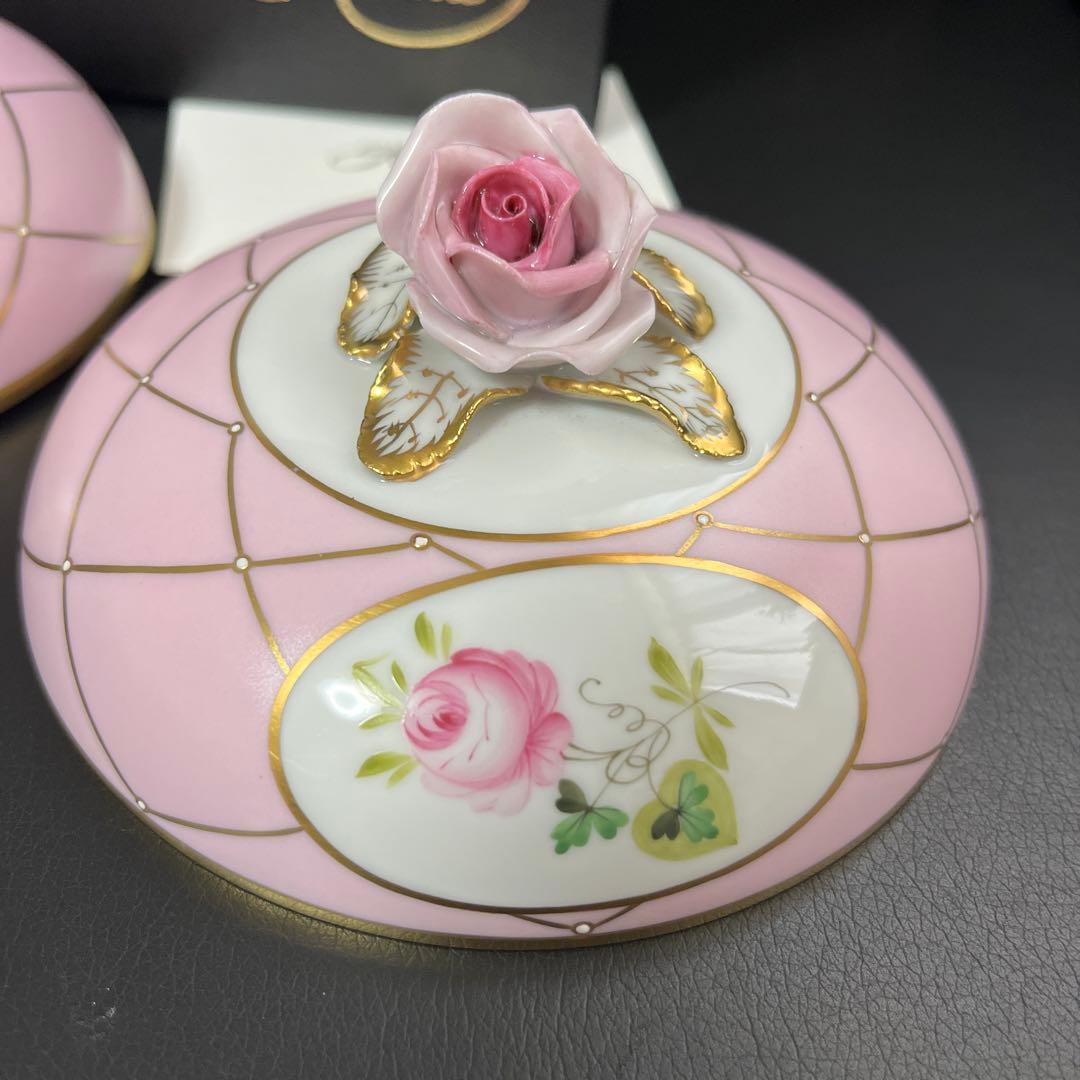 ［新品］Herend♡メモリアルローズ♡カバードボックス、ボンボニエール小物入れ