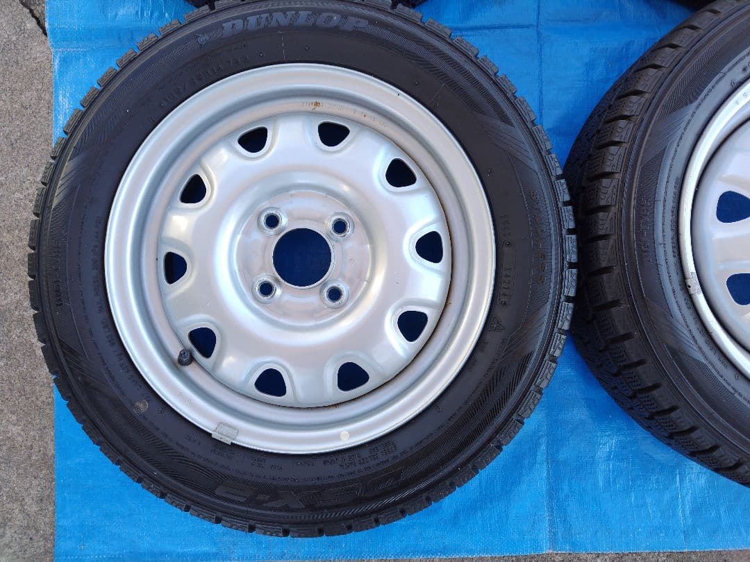 165/65R14【2/2】スタッドレスタイヤ、スチールホイール付、2本分割