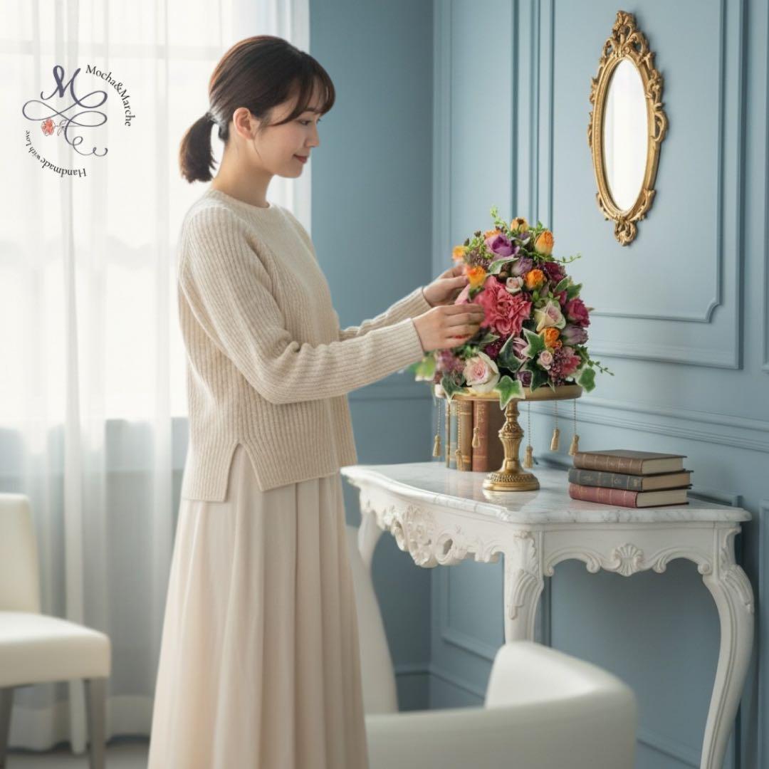 祝福の日に咲く森の花｜高級フラワーアレンジメント｜光触媒フラワー アートフラワー