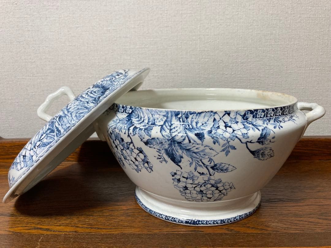 フランスアンティーク☆ジアンGienチューリーン紫陽花スーピエール