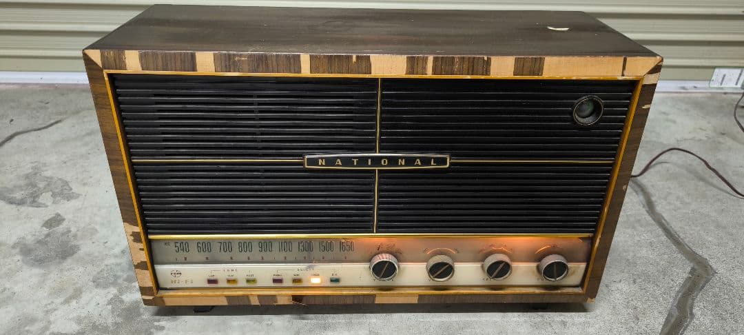National　松下電器　真空管ラジオ　レトロラジオ　電源確認OK　詳細未確認