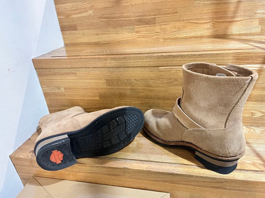 d*1様 ハーレーダビッドソン ショートエンジニアブーツスエード US7.5 2