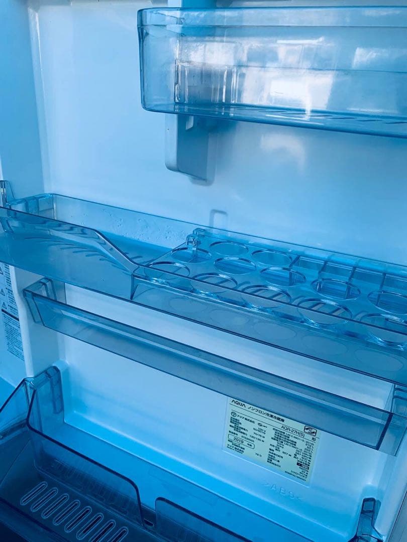 ♦AQUA ノンフロン冷凍冷蔵庫【2019年製】AQR-27H