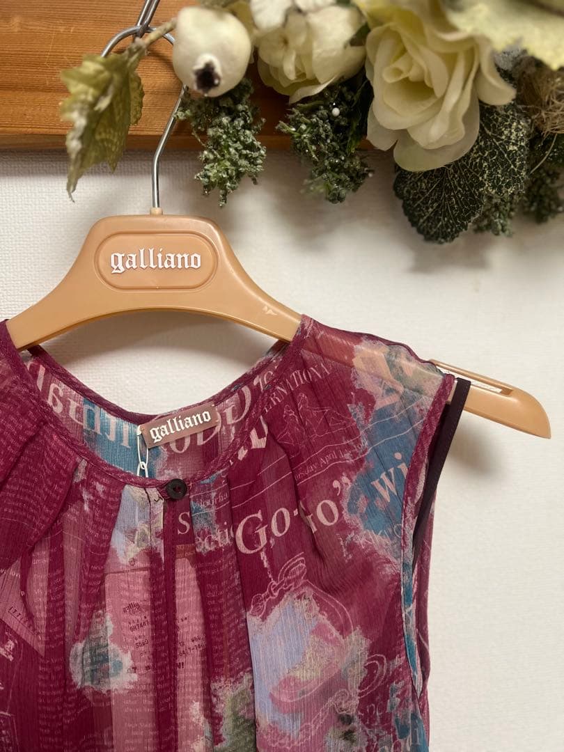 galliano ガリアーノ　プリントワンピース