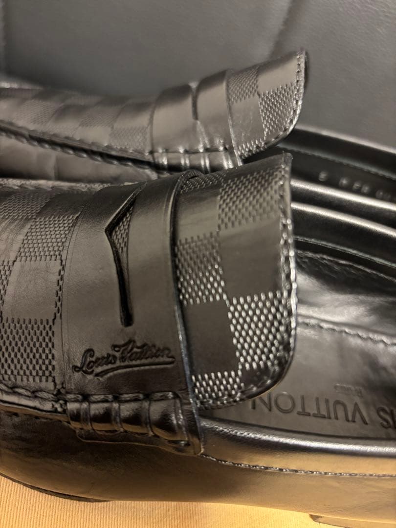 LOUIS VUITTON ルイヴィトン　ダミエローファーシューズ　24.5㎝