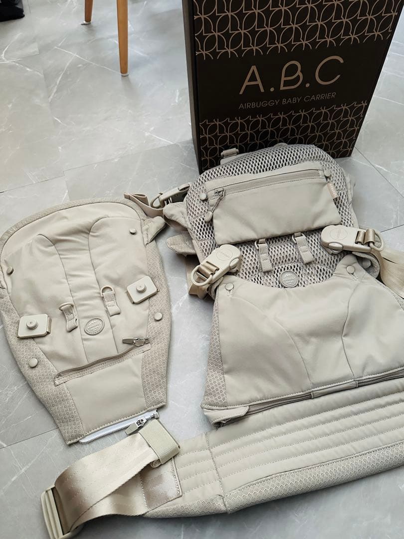 【美品✨】A.B.C. エアバギー抱っこ紐 ベージュ＋ラルフローレン洋服セット