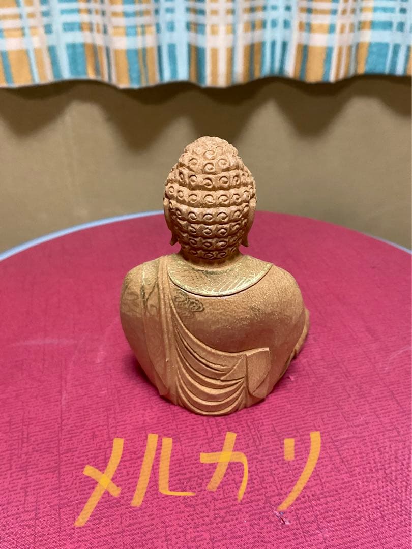 仏像／楠造り・阿弥陀如来座像　新品・現状品【高さ33cm 幅／12cm 美品】。