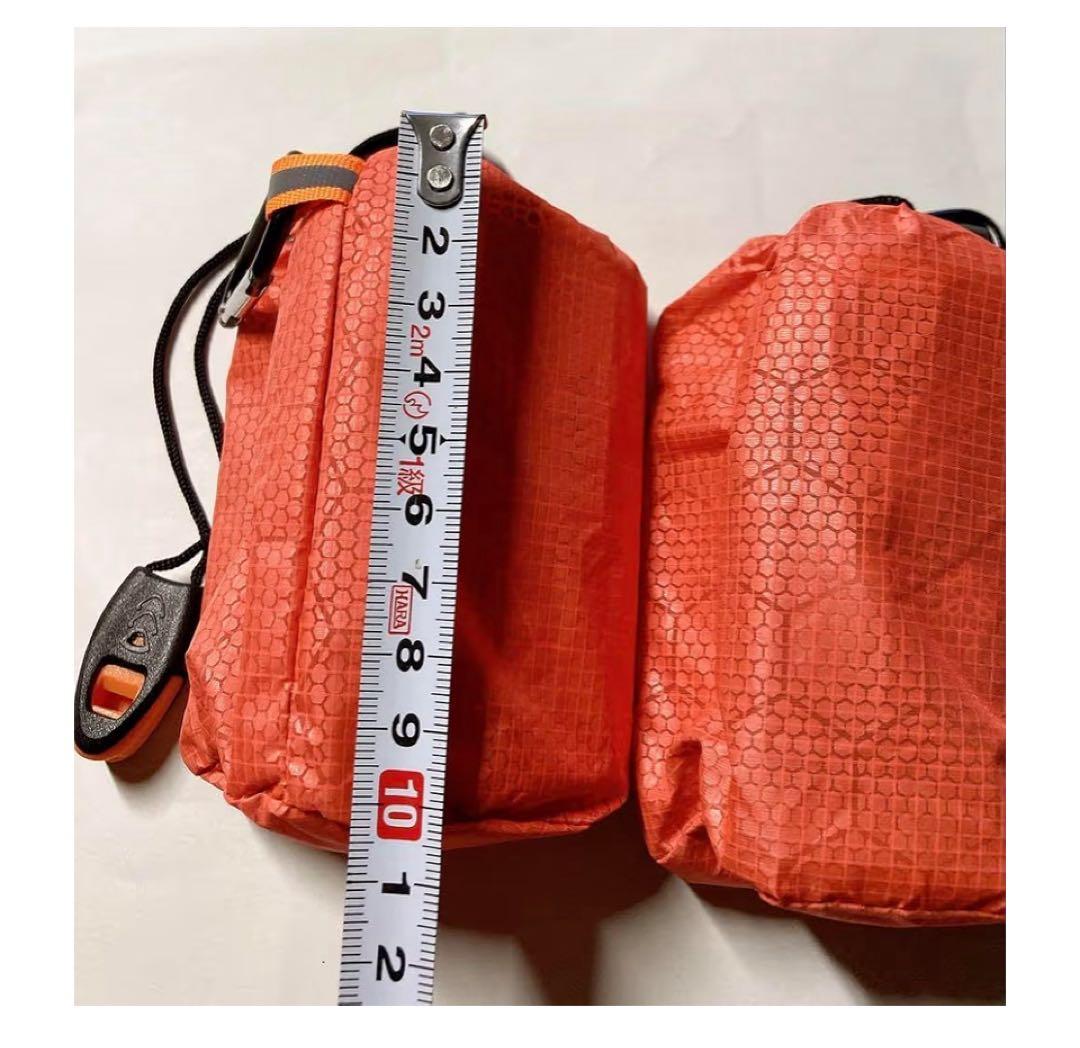 【新品】Tumosarido 緊急時寝袋防水シュラフ 200×90cm オレンジ
