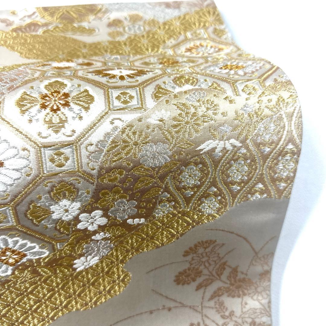 専用帯6008 ●高級 正絹 美保姿 全通 袋帯 宝尽くし 松竹梅