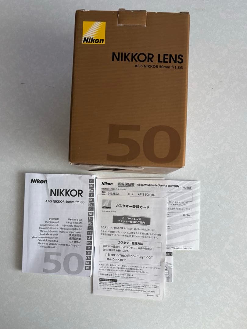 ニコン　Nikon AF-S NIKKOR 50mm f/1.8G