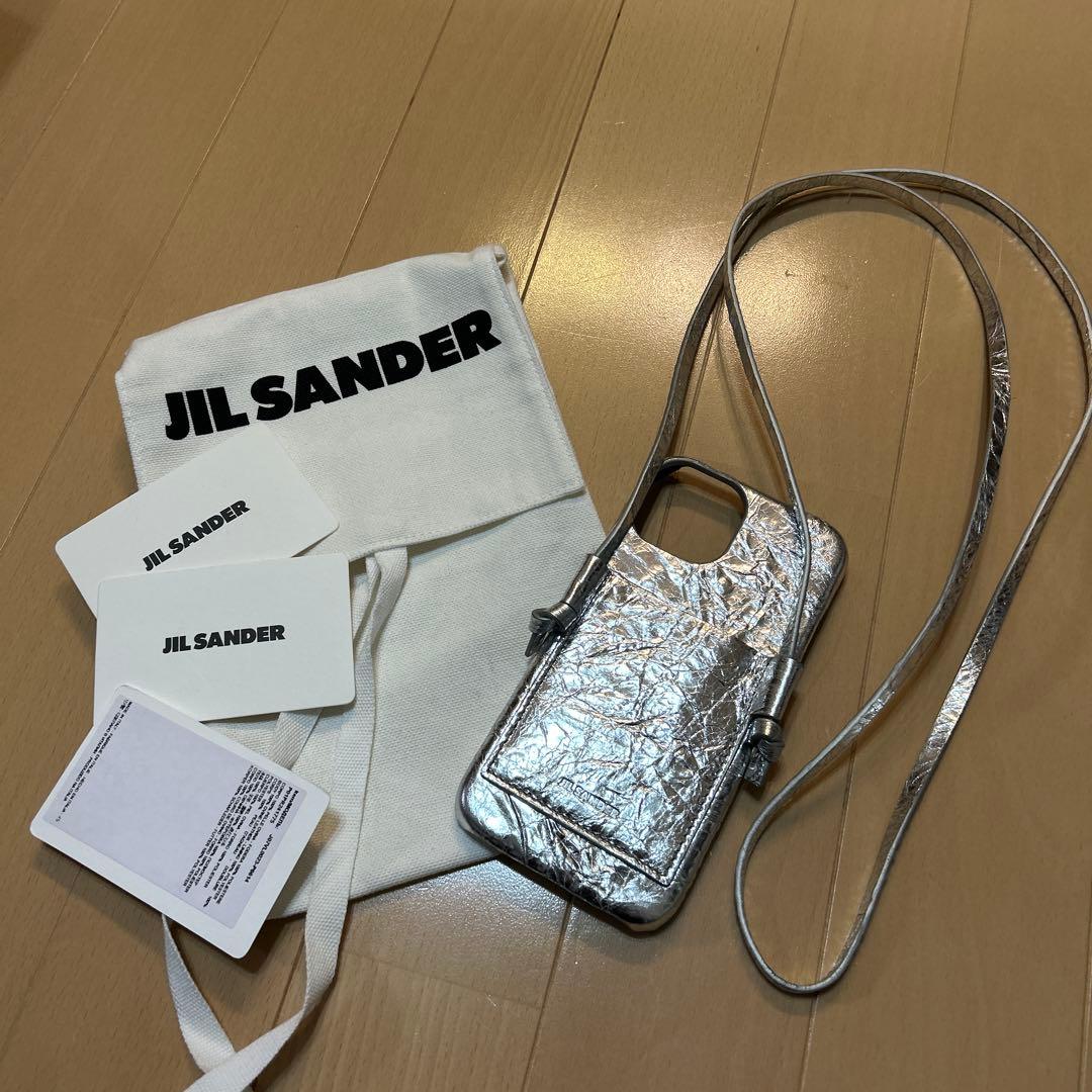 最終値下げ！JIL SANDER シルバー スマホショルダーバッグ