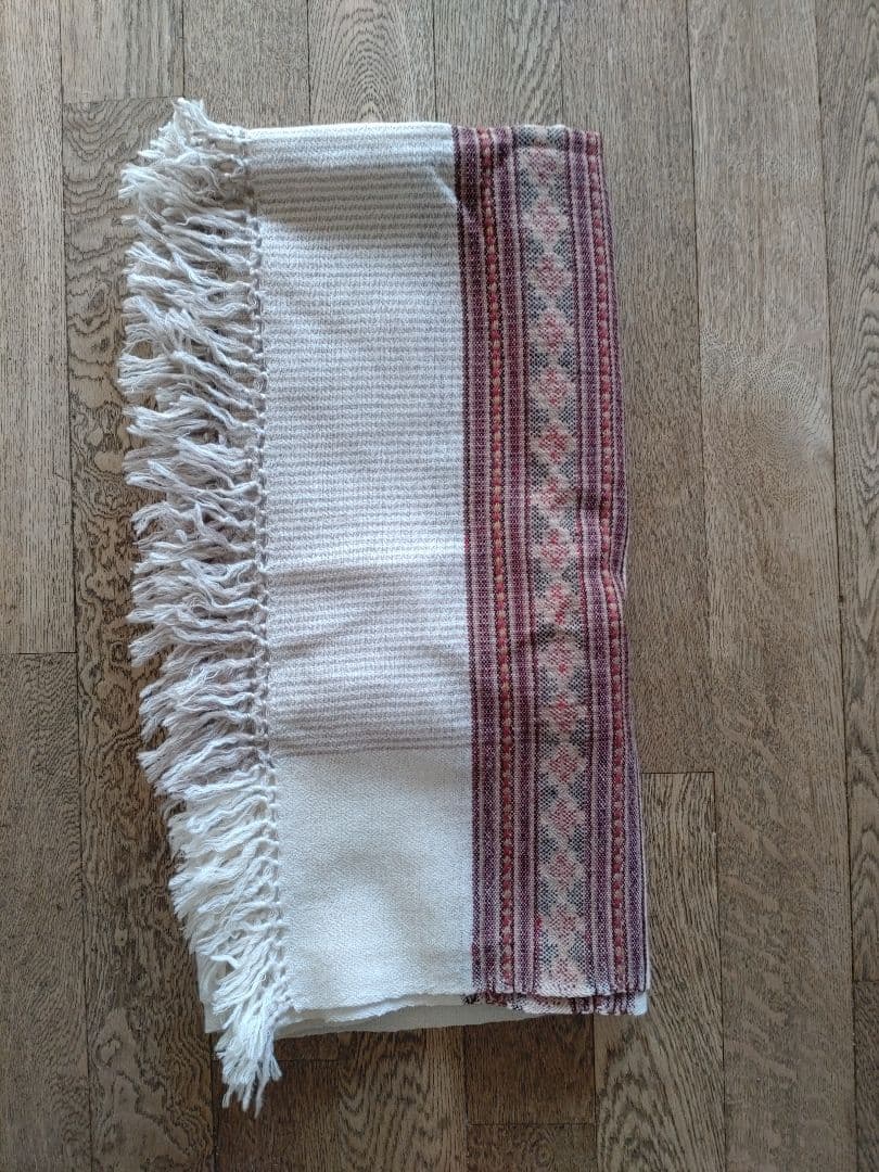 ウール インド布 スロー ソファカバー ベッドカバー ブランケット100×210