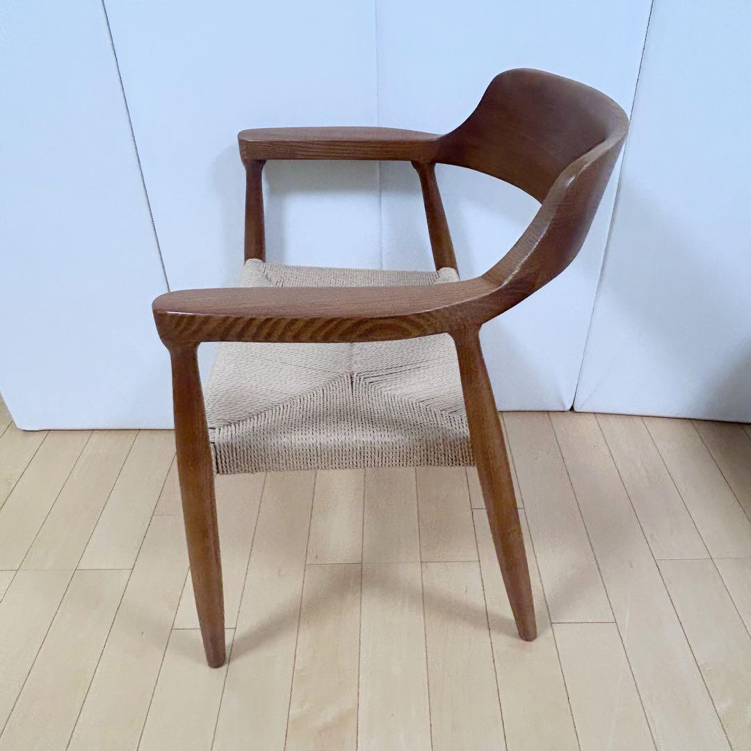 ペーパーコード　アームチェア　アッシュ　タンスのゲン ブラウン　天然木　無垢材③