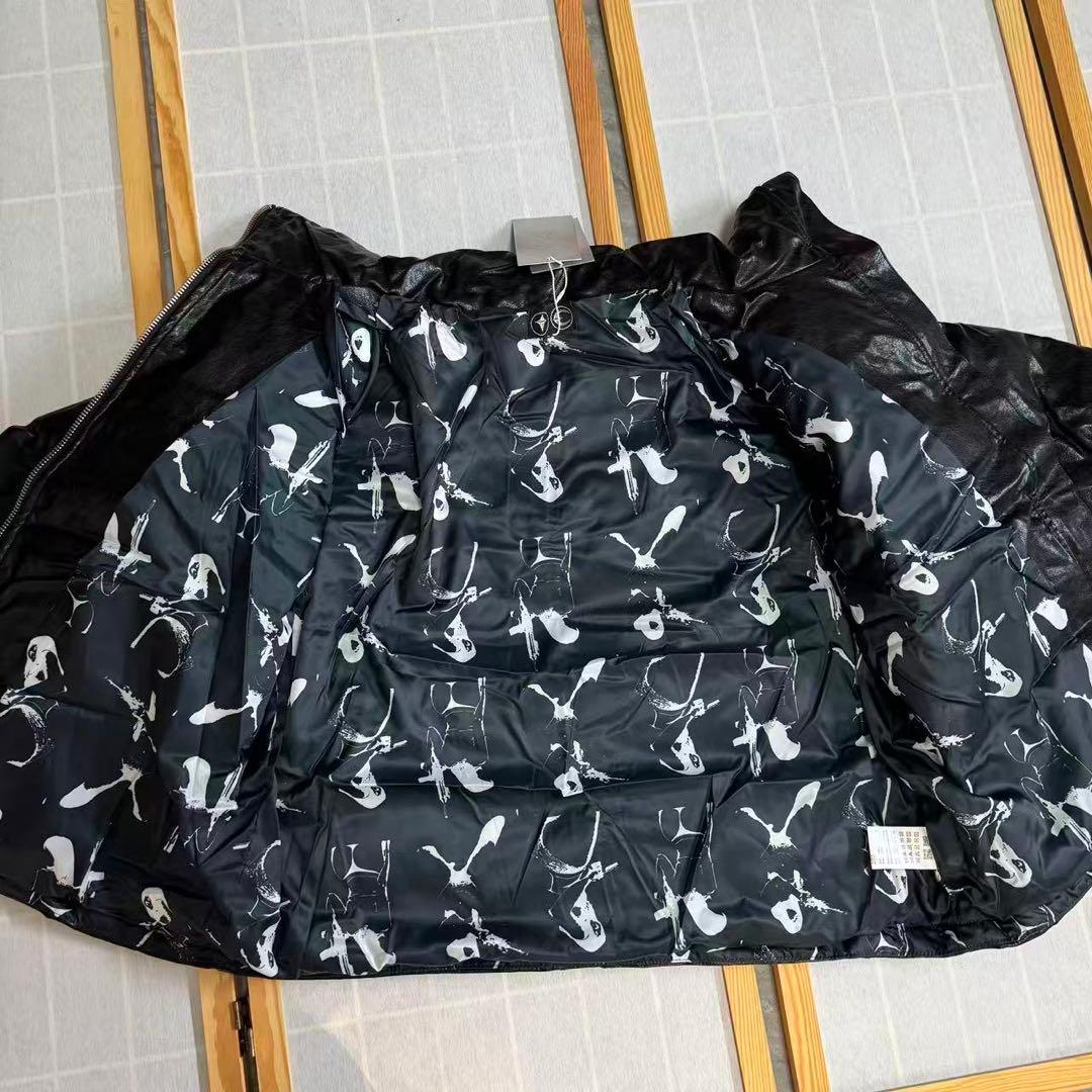 THUG CLUB サグクラブ レザー ダウンジャケット M n