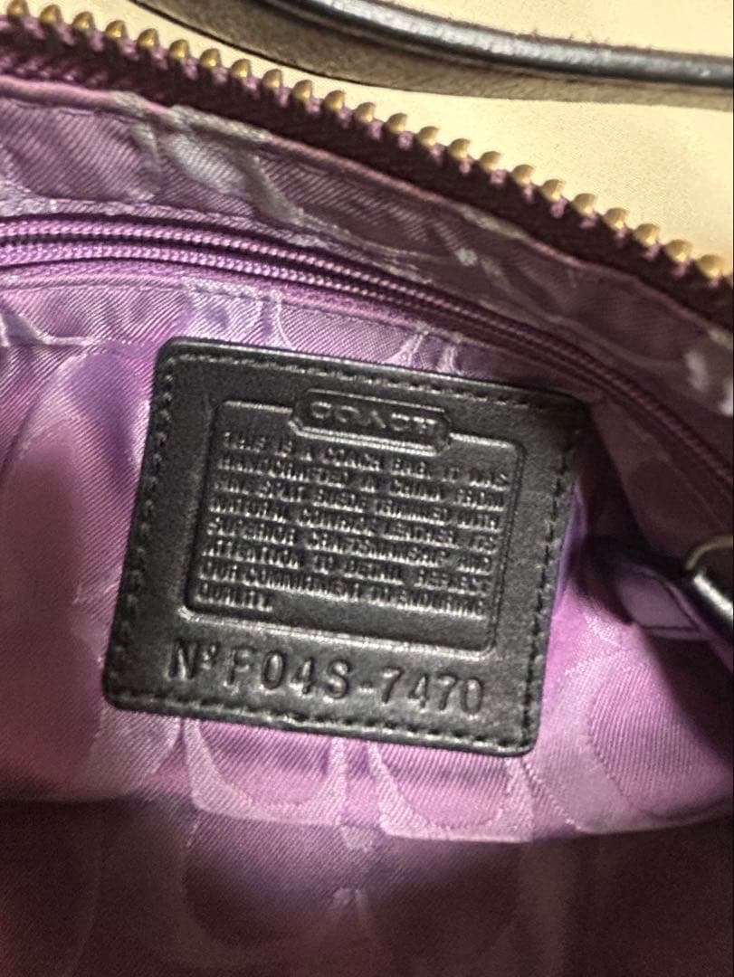 コーチ★ COACH 紫 スエード ヴィンテージ バッグ
