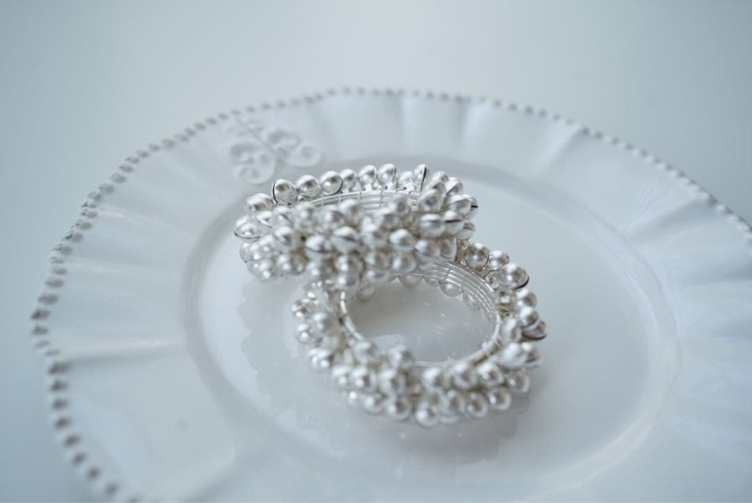 新品Sarah Grace マットシルバーベル ナプキンリング テーブルウェア