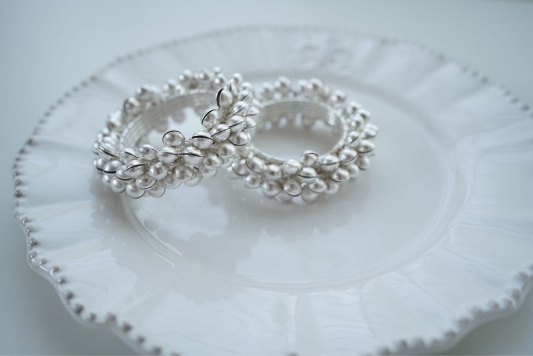 新品Sarah Grace マットシルバーベル ナプキンリング テーブルウェア