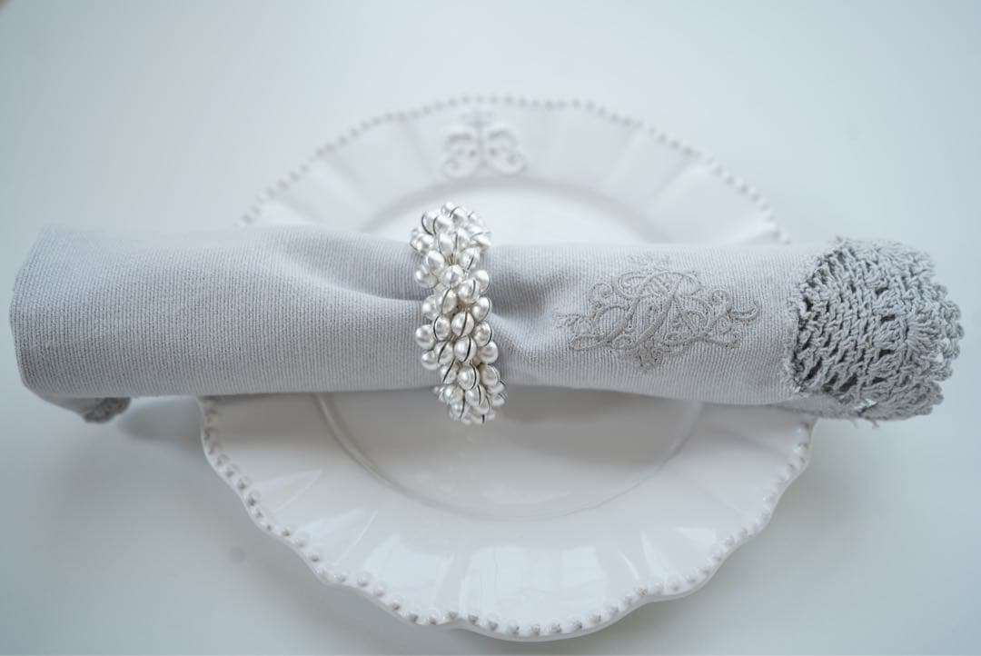 新品Sarah Grace マットシルバーベル ナプキンリング テーブルウェア