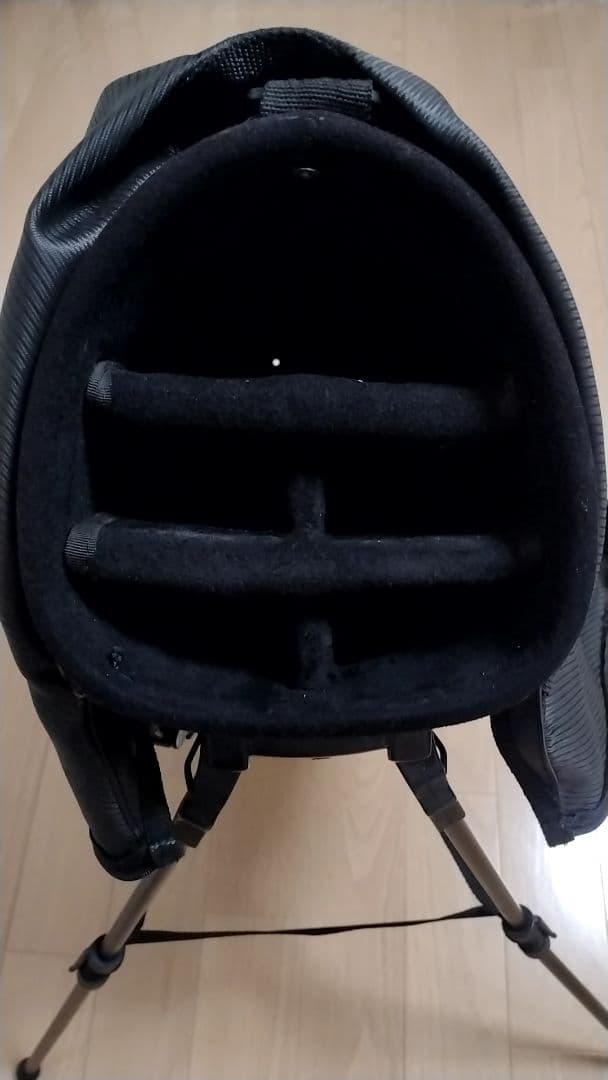 オーリー Titleist 黒 キャディバッグ スタンド付き