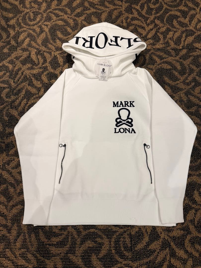 MARK LONA フード付きパーカー ホワイト