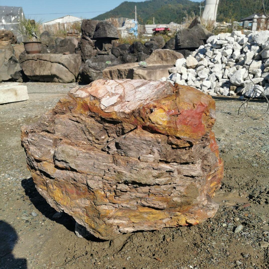 福島産　ジャスパー　77キロ　碧玉　庭石　鑑賞石　石　庭　ガーデニング