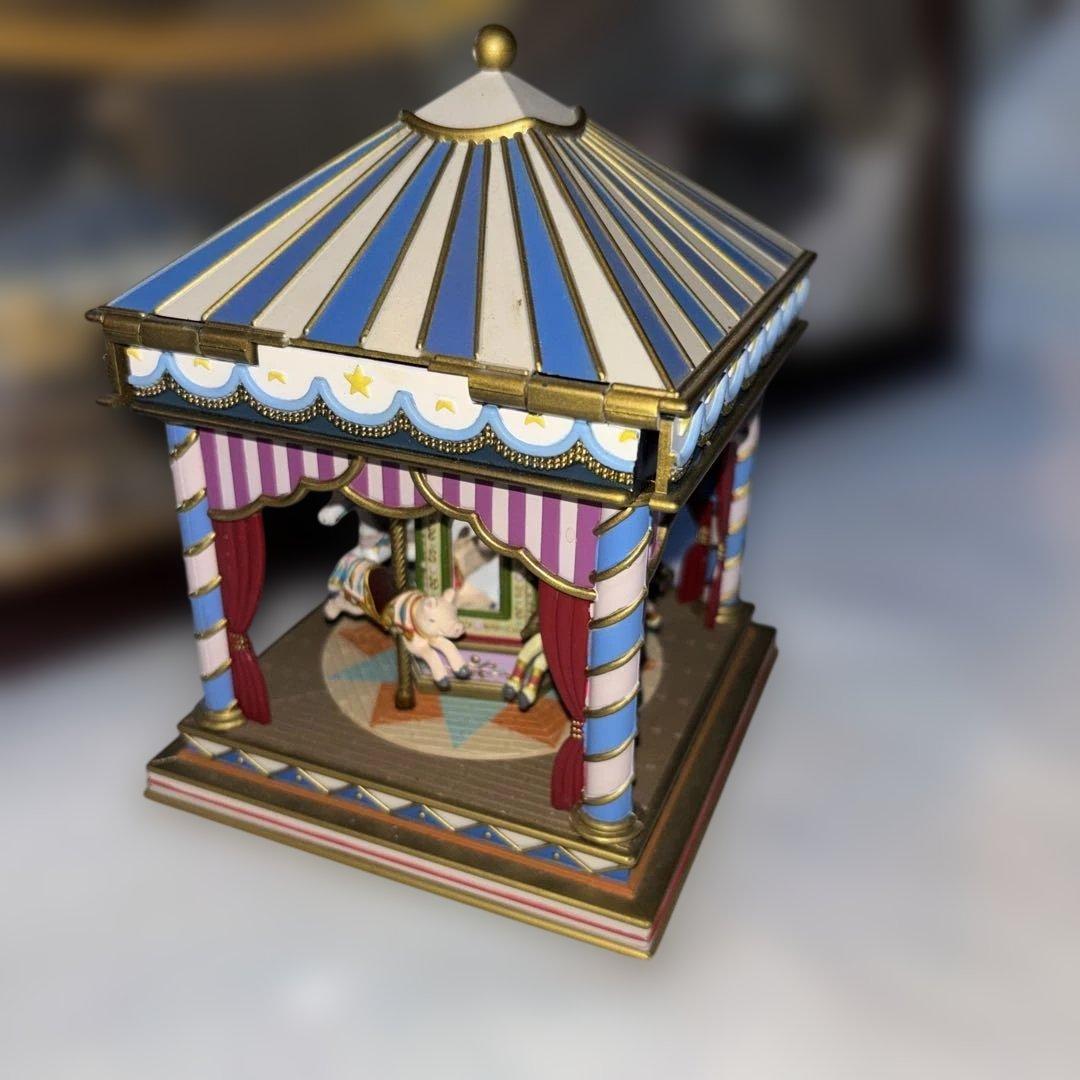 むらいこうじ　メリーゴーランド　回転木馬　オルゴール　ヴィンテージ　雑貨　完動品