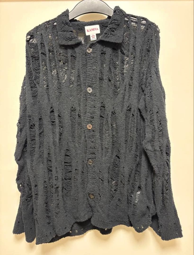 お*ず様 KAMIYA Distressed Knit Cardigan