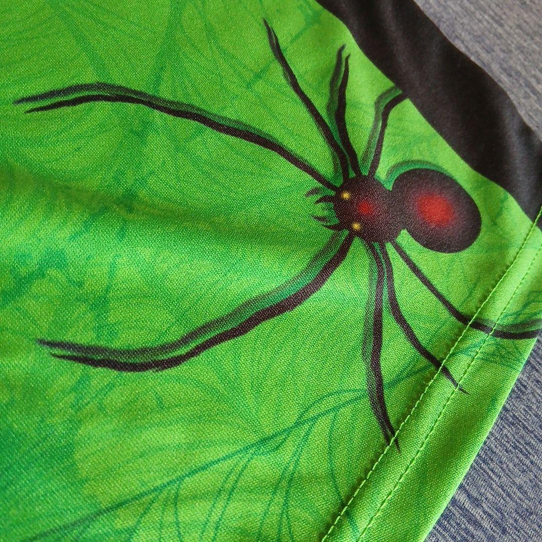 ボウリングウェア　サイズ3XL　ブラックウィドー　グリーン　スパイダー　ハンマー