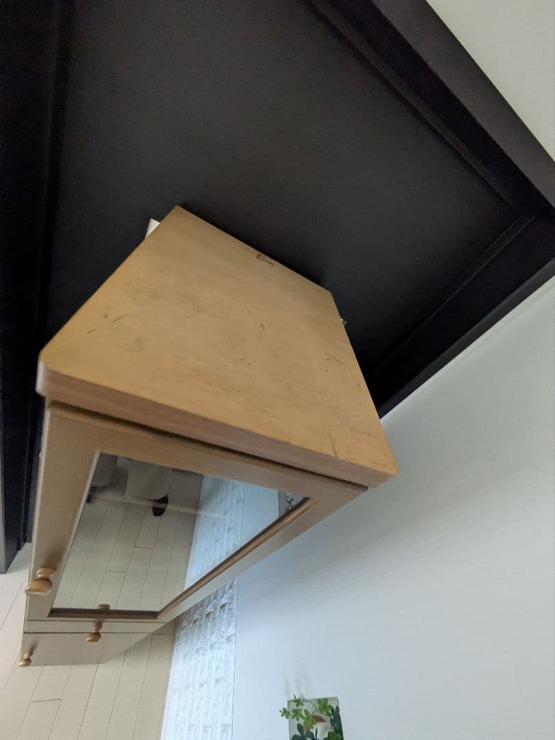 【年代物】ヴィンテージ　キャビネット 棚 収納 木製　ガラス戸