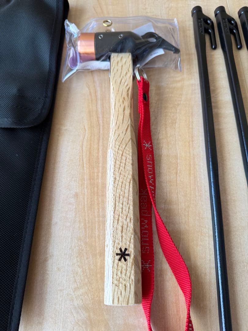  peak スノーピーク タープ設営セット (ハンマー/ペグ/ケース)