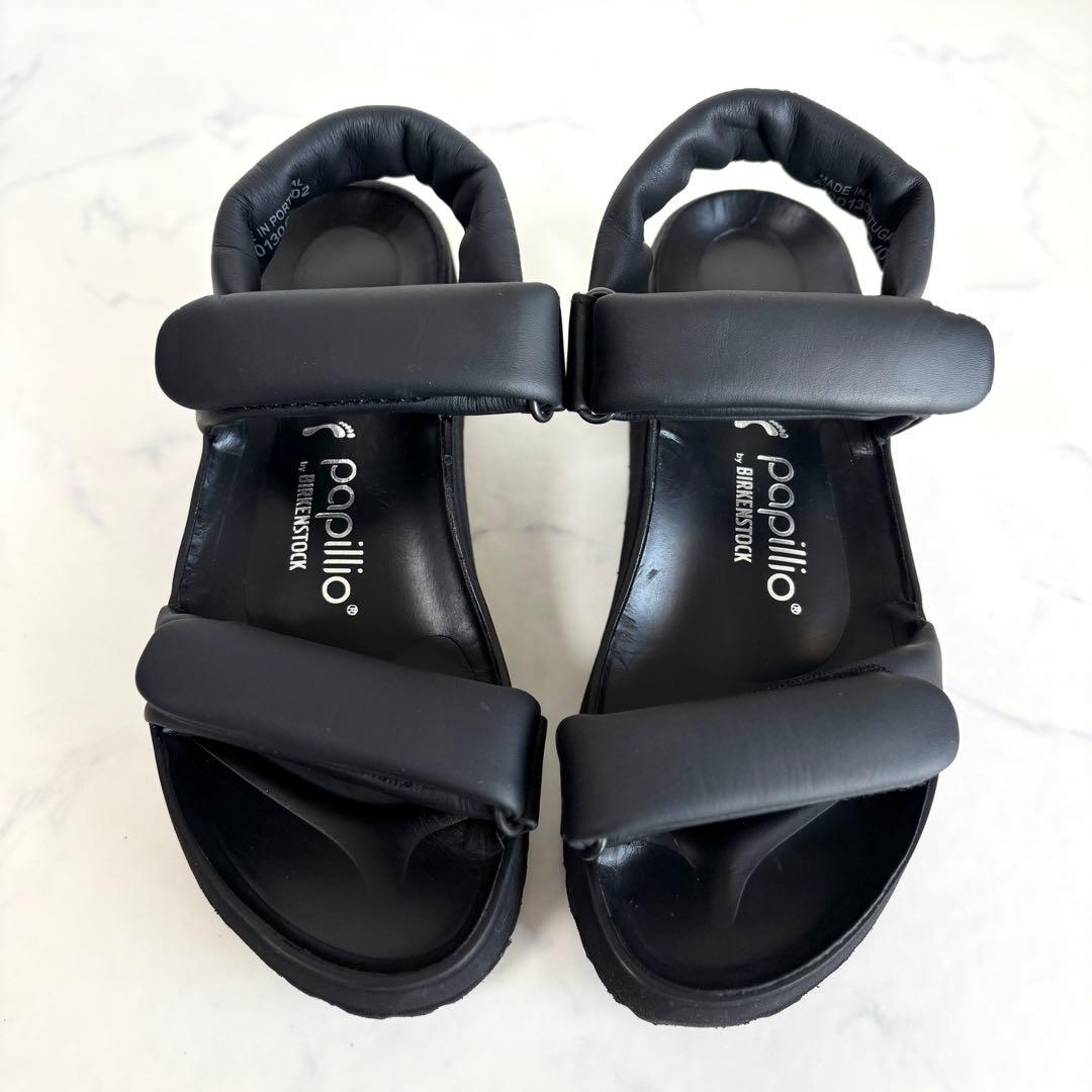 美品 ビルケンシュトック 37 パピリオ セダ サンダル ブラック