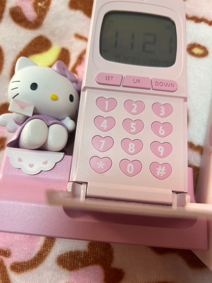 最終お値下げ！レア　ハローキティ ガラケー型　置き時計　韓国