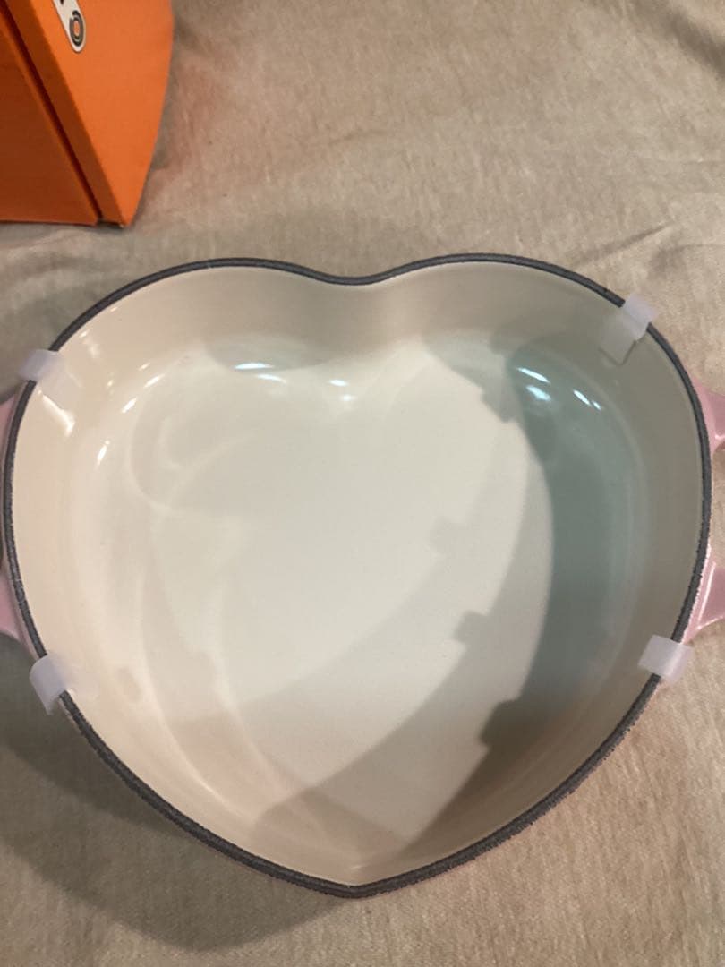 ルクルーゼ　ココットダムール　ハート　シュガーピンク　20cm 未使用　訳あり